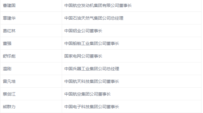 國網(wǎng)、國電投、大唐、神華、三峽等8家能源企業(yè)，總計29家央企大佬入選十九大代表
