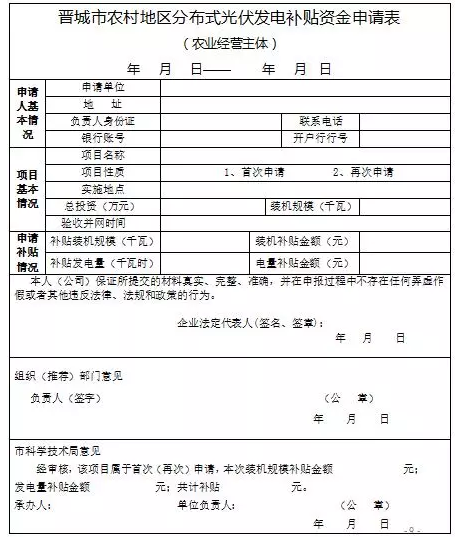 山西晉城2017年第二批分布式光伏發(fā)電項目資金補貼開始申報了！