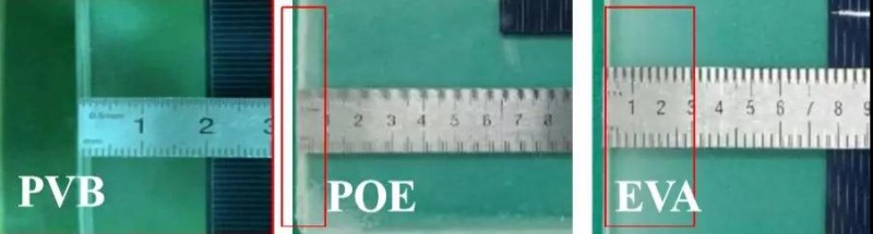 三種雙玻HAST測(cè)試結(jié)果：PVB水汽滲入0mm、POE滲入10mm、EVA滲入30mm