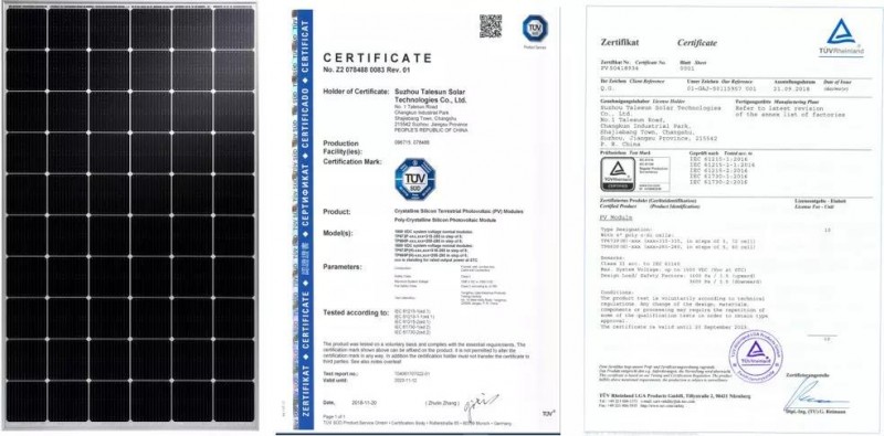 騰暉光伏新一代MBB光伏組件產(chǎn)品榮獲T&Uuml;V SUD &T&Uuml;V Rh兩大機(jī)構(gòu)IEC新標(biāo)雙認(rèn)證